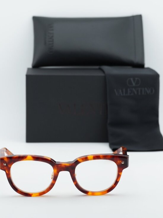 Valentino V-ESSENTIAL-V VLX-163B-AF Square Eyeglasses 48mm - Havana main image 9